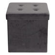 SITZBOX in Textil, Holzwerkstoff Grau  - Grau, MODERN, Holzwerkstoff/Textil (38/38/38cm) - Carryhome