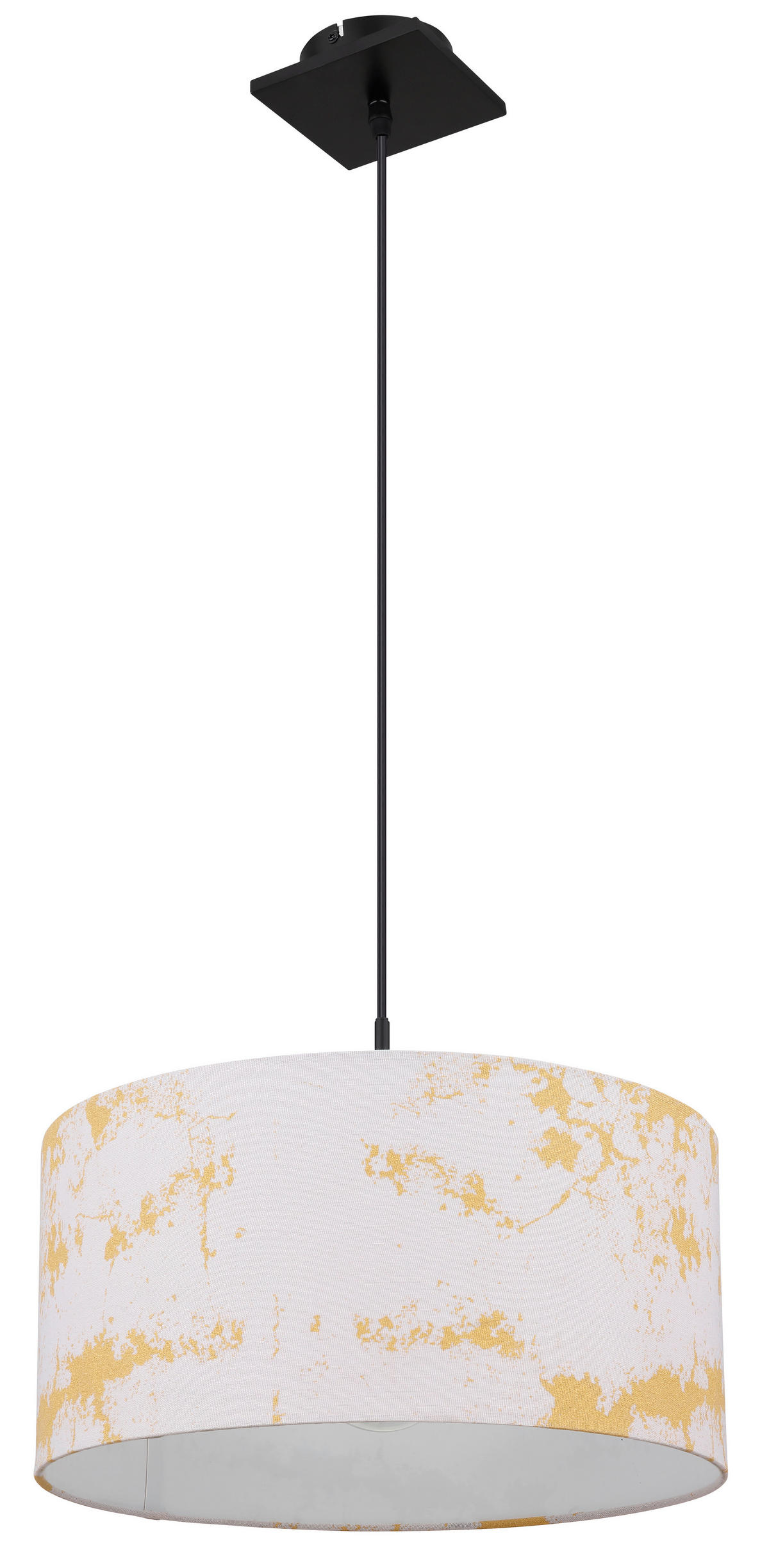 HÄNGELEUCHTE 40/150 cm    - Weiss/Goldfarben, Basics, Textil/Metall (40/150cm) - Globo