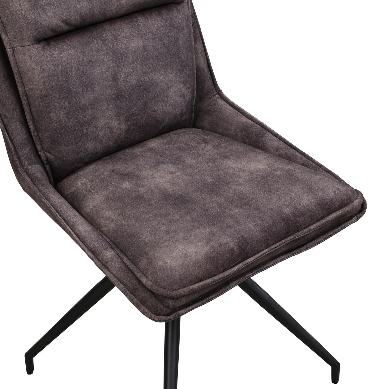 STOL  360° vridbar sits vävt tyg  - brun/svart, Design, metall/textil (52/92/61cm) - Carryhome