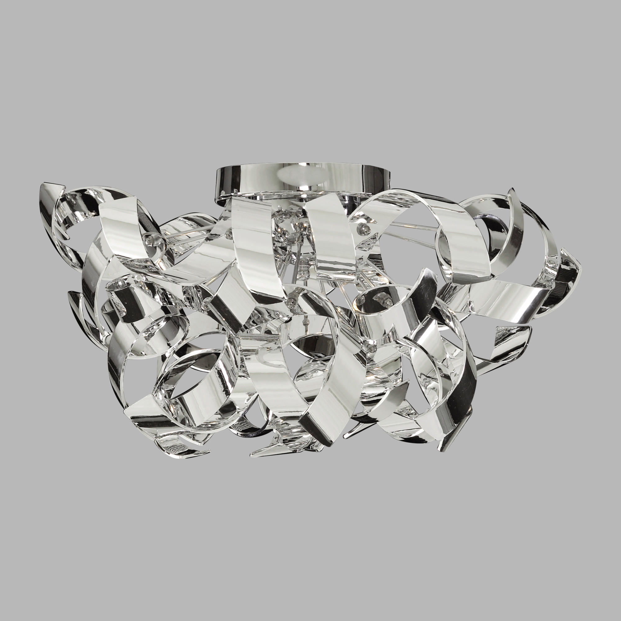 TAKLAMPA Curls 45/27 cm  - kromfärg, Modern, metall/plast (45/27cm)