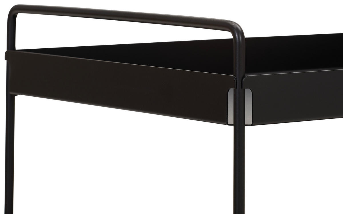 SERVIERWAGEN Schwarz  - Schwarz, Design, Metall (47/77/35cm) - MID.YOU