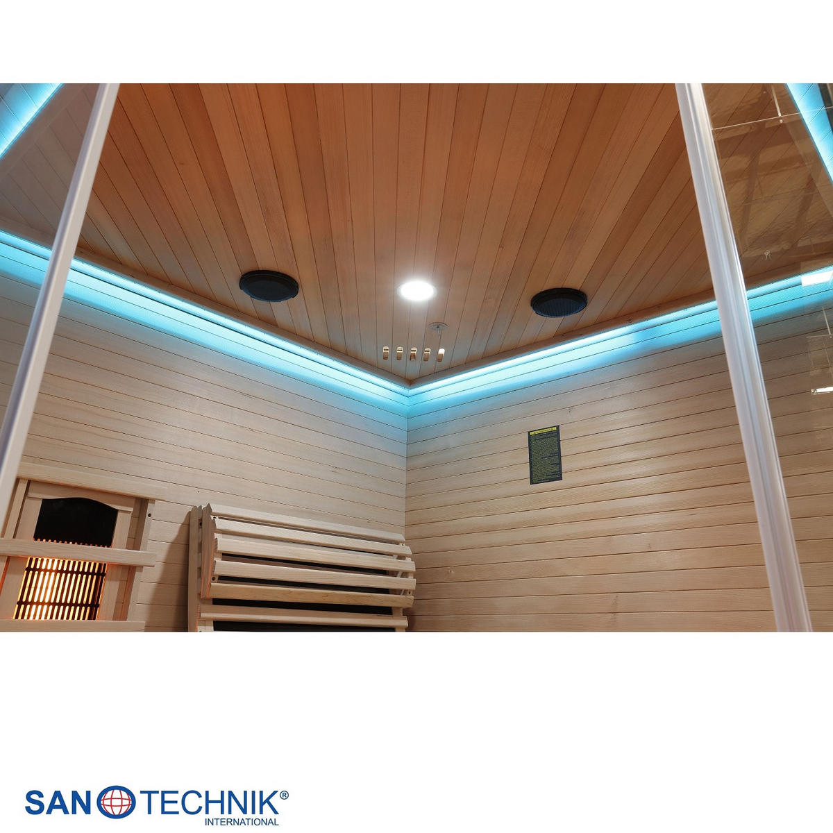 INFRAROTKABINE für 2 Personen Carbon 3  - Naturfarben, KONVENTIONELL, Holz (150/150/195cm) - Sanotechnik