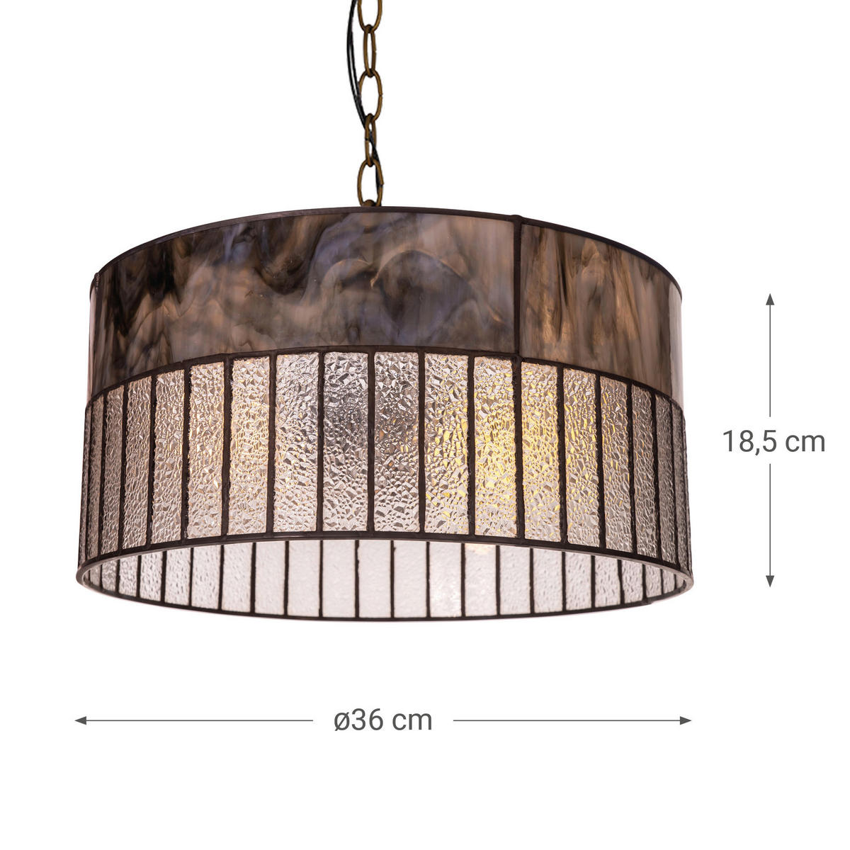 FÜGGŐLÁMPA  - barna, Basics, Üveg/fém (18.5/120/36cm)