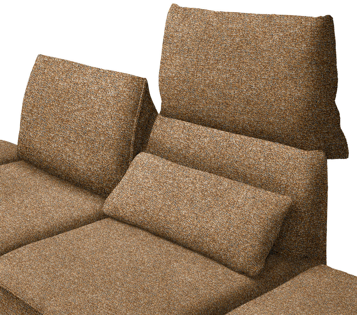 ECKSOFA  in Chenille Cognac  132/240 cm  - Cognac/Schwarz, Design, Holz/Textil (132/240cm) - Koinor