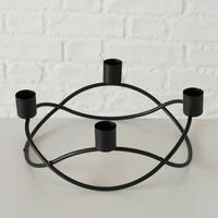 GYERTYATARTÓ - fekete, Basics, fém (22/22/8cm)