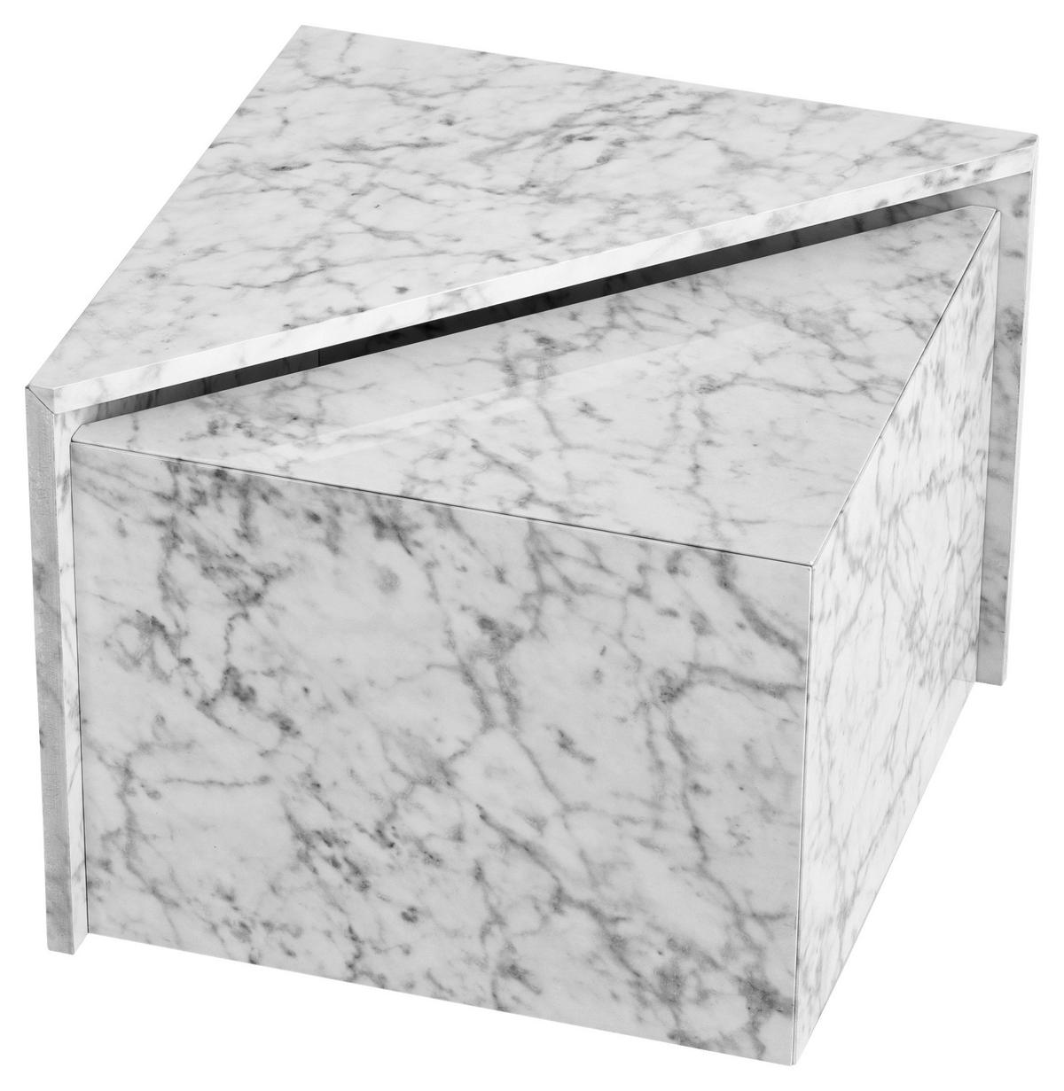 COUCHTISCH in Holzwerkstoff 50/50/41,5 cm   - Weiss/Grau, Lifestyle, Holzwerkstoff (50/50/41,5cm) - Livetastic