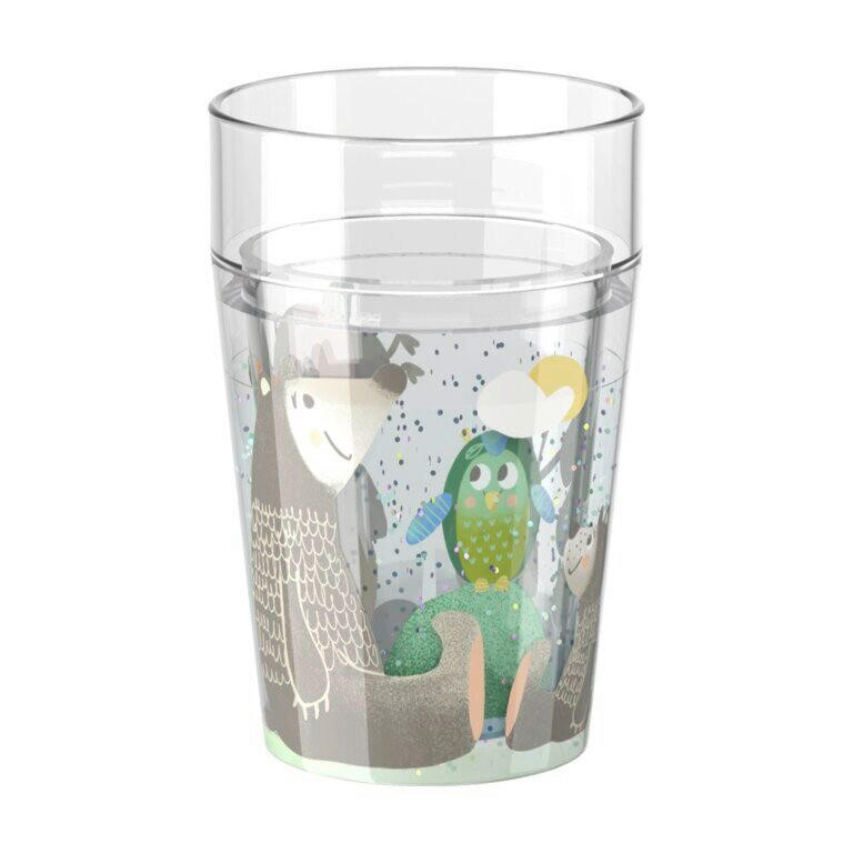 KINDERBECHER Glitzerbecher Wald  - Multicolor, Basics, Kunststoff (7,5cm) - Haba