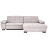 ECKSOFA in Webstoff Hellrosa  - Hellrosa/Schwarz, Design, Textil/Metall (265/180cm) - Carryhome