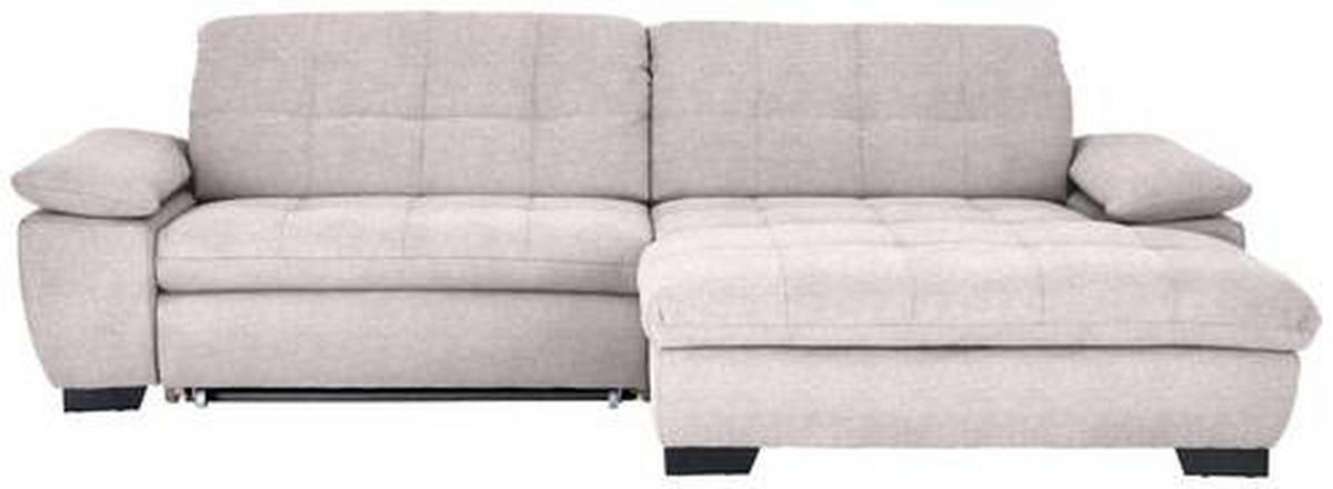 ECKSOFA in Webstoff Hellrosa  - Hellrosa/Schwarz, Design, Textil/Metall (265/180cm) - Carryhome