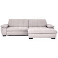 ECKSOFA in Webstoff Hellrosa  - Hellrosa/Schwarz, Design, Textil/Metall (265/180cm) - Carryhome