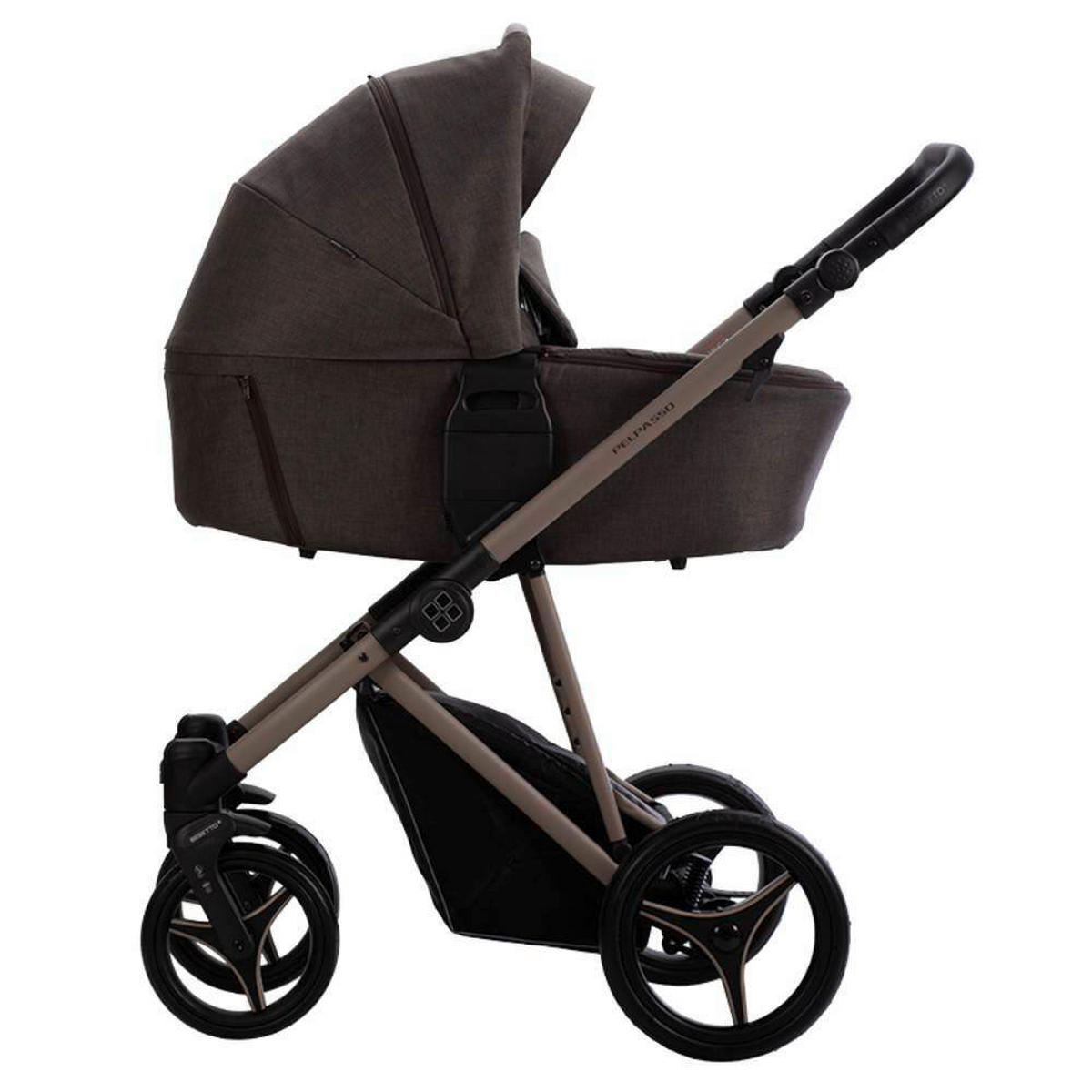 KOLICA ZA SPAVANJE   - sivo-smeđa, Basics, metal/tekstil (99/61/121cm) - BEBETTO