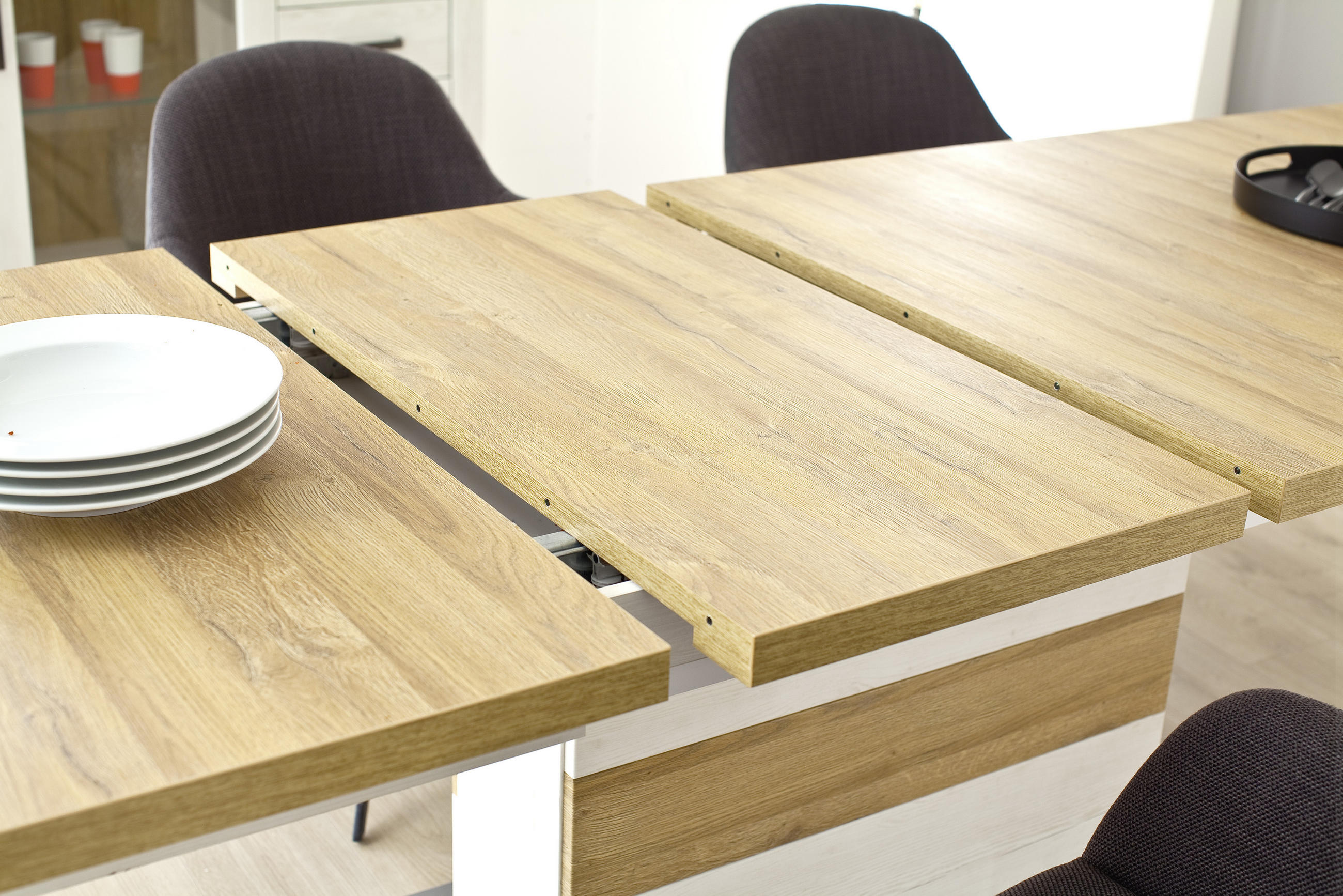 ESSTISCH in Holzwerkstoff 180-280/100/77 cm - Eichefarben/Pinienfarben, Design, Holzwerkstoff (180-280/100/77cm) - MID.YOU