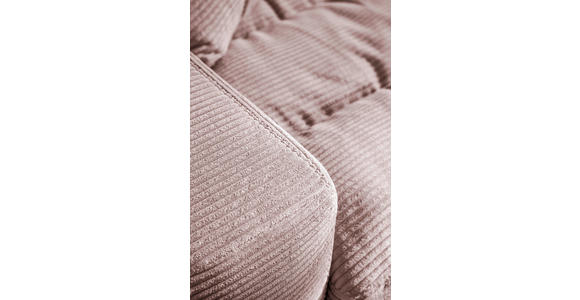WOHNLANDSCHAFT in Cord Rosa  - Schwarz/Rosa, Design, Textil/Metall (207/296cm) - Dieter Knoll