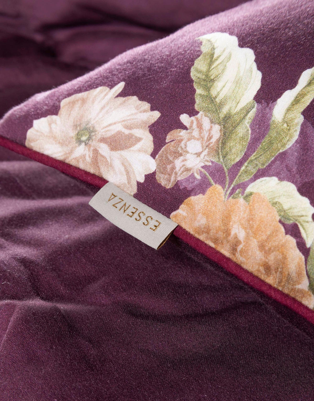 BETTWÄSCHE Orianna Satin 135/200 cm  - Weinrot, KONVENTIONELL, Textil (135/200cm) - Essenza