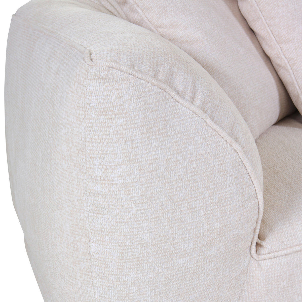 POHOVKA BIG SOFA, textil, krémová - černá/krémová, Konvenční, textil/plast (280/75/100cm) - Landscape