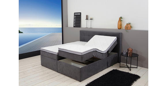 BOXBETT 180/200 cm  in Anthrazit  - Anthrazit/Schwarz, KONVENTIONELL, Kunststoff/Textil (180/200cm) - Carryhome