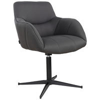 STOL MED ARMSTÖD järn vävt tyg  - grå/svart, Design, metall/textil (63/85/66cm) - Novel