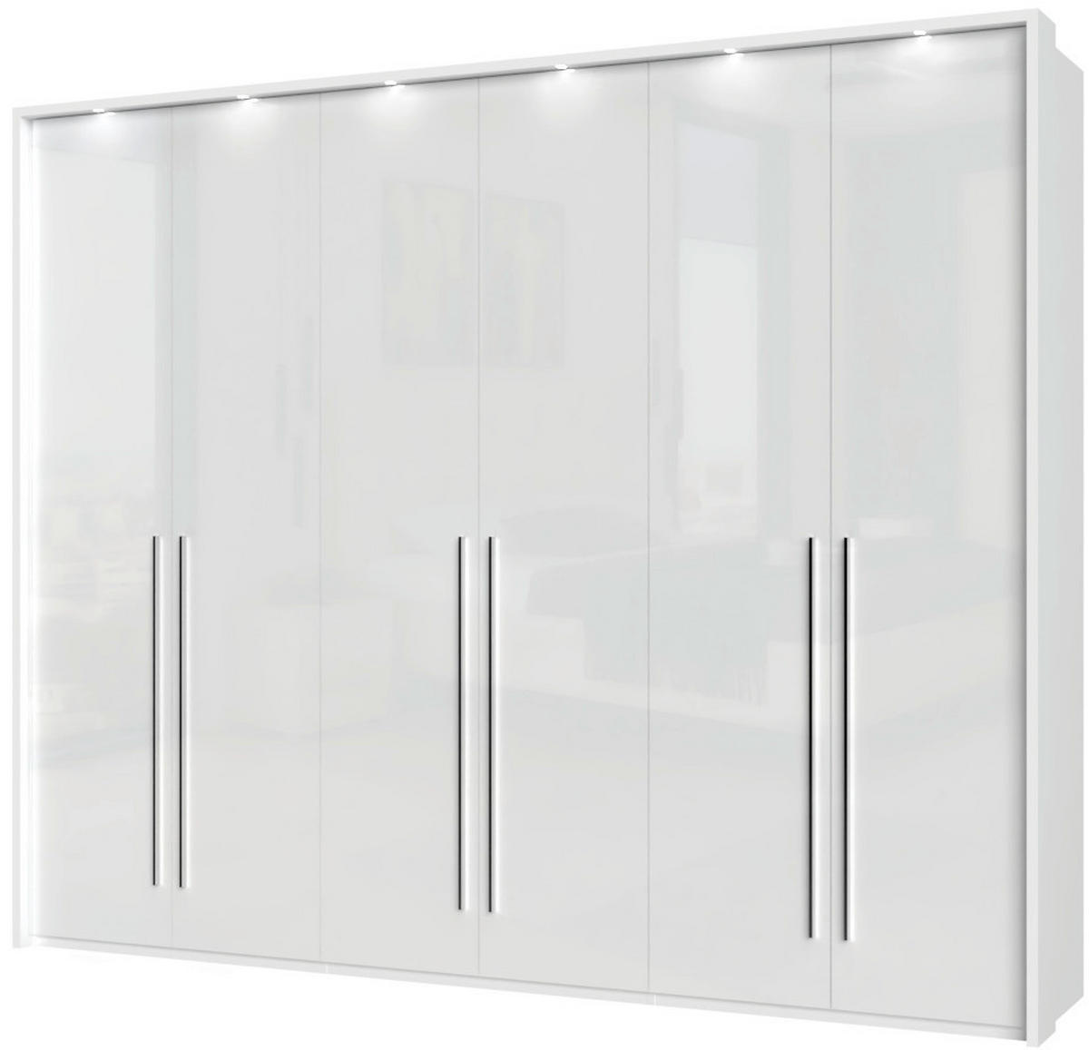 ORMAR SA KLASIČNIM VRATIMA bela, bela visoki sjaj  277/226/60 cm  - bela visoki sjaj/bela, Dizajnerski, pločasti materijal/plastika (277/226/60cm)