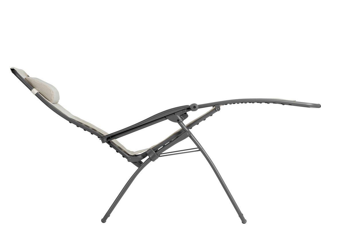 GARTEN-RELAXSESSEL 68/115/88 cm  - Naturfarben/Grau, KONVENTIONELL, Textil/Metall (68/115/88cm) - Siena Garden