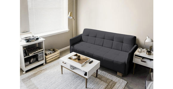 SCHLAFSOFA Grau - Naturfarben/Grau, Design, Holz/Textil (165/92/102cm) - Novel