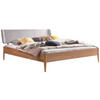BETT 140/200 cm  in Eichefarben, Hellgrau  - Eichefarben/Hellgrau, Design, Holz/Textil (140/200cm) - Hasena