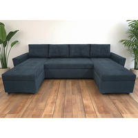 WOHNLANDSCHAFT TERMOLI in Cord Anthrazit  - Anthrazit/Schwarz, Design, Kunststoff/Textil (155/296/155cm) - MID.YOU