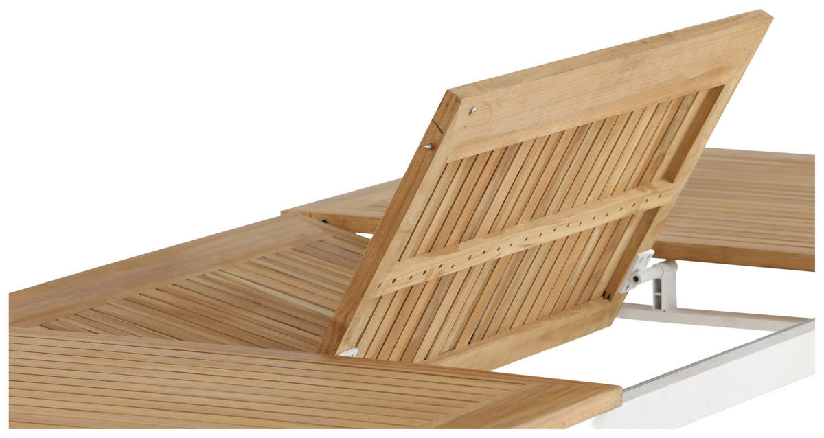 GARTENTISCH Metall Weiß rechteckig  - Weiß, KONVENTIONELL, Holz/Metall (160/90/75cm) - Gardenson