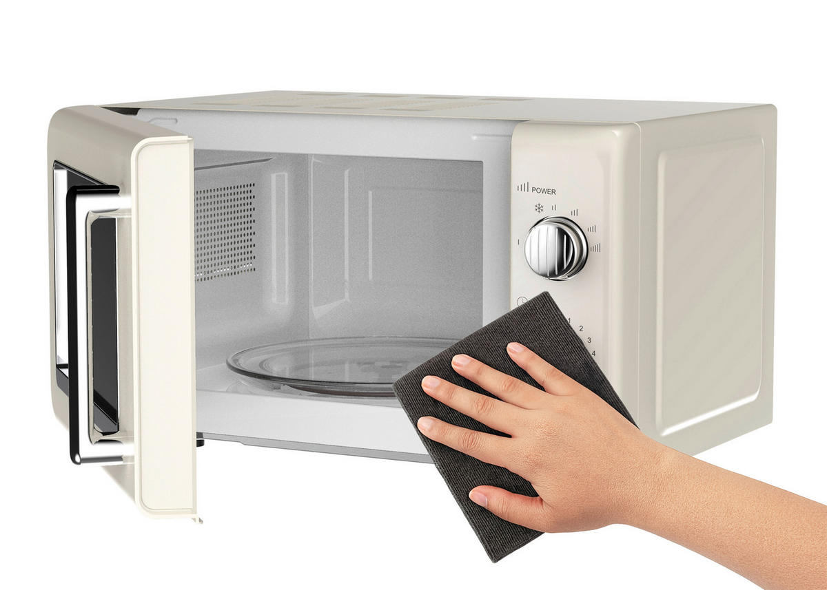 MIKROWELLE MW-R 25.3 BEIGE  - Beige, Trend, Metall (45,2/26,2/36cm)