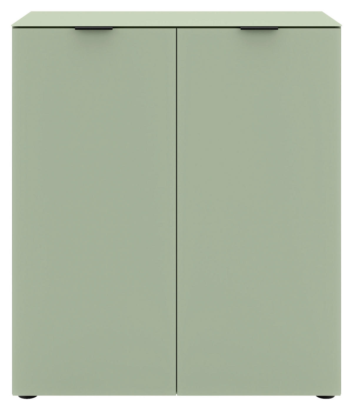 KOMMODE , 80/93/40 cm,  - Salbeigrün/Schwarz, Basics, Glas/Holzwerkstoff (80/93/40cm) - Novel