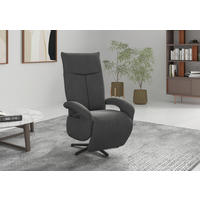 SESSEL in Mikrofaser Dunkelgrau  - Dunkelgrau/Schwarz, MODERN, Textil/Metall (74/112/82cm) - Sit & More