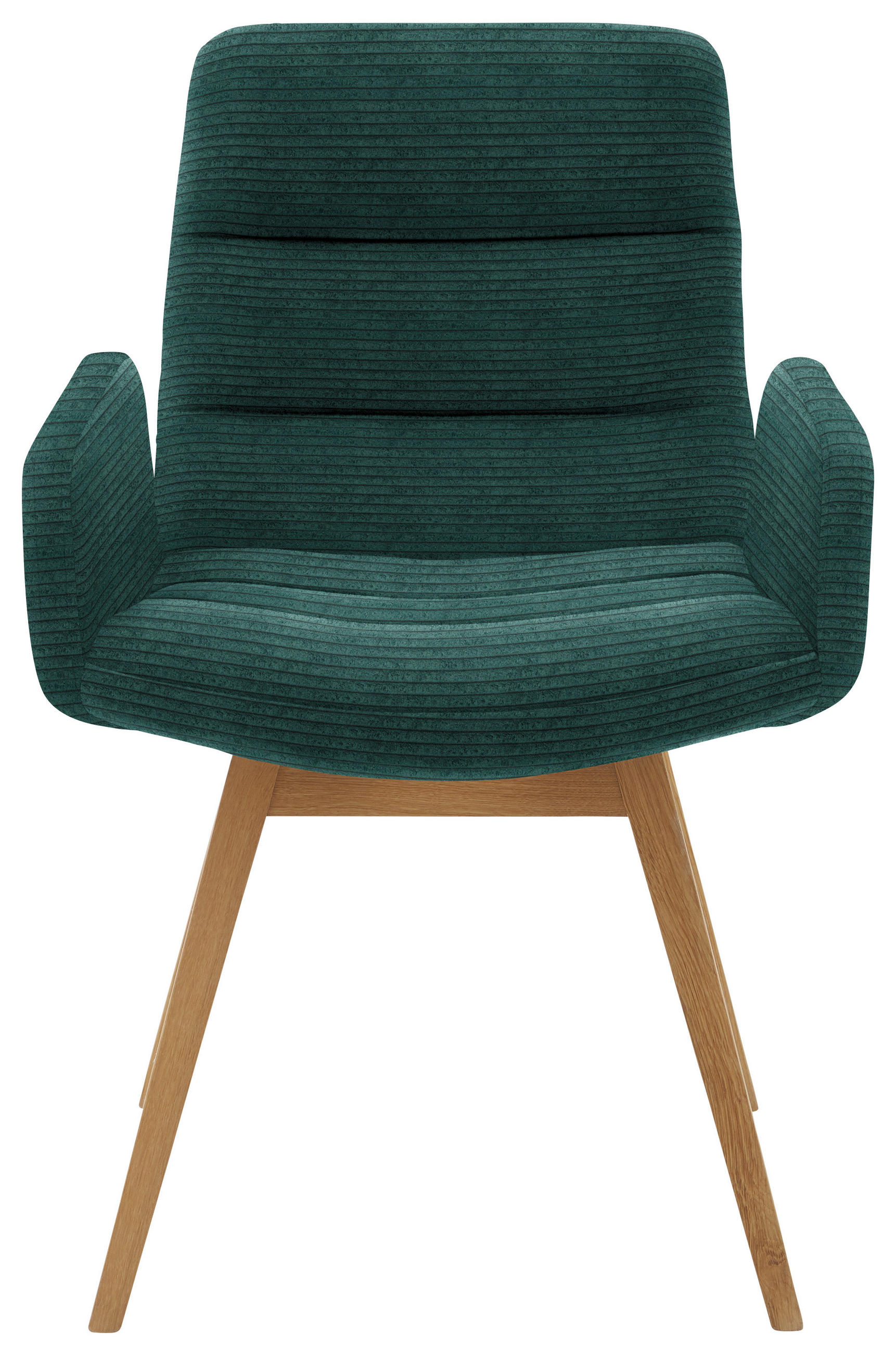 ARMLEHNSTUHL  in Cord  - Naturfarben/Grün, Design, Holz/Textil (61/88/66cm) - Dieter Knoll