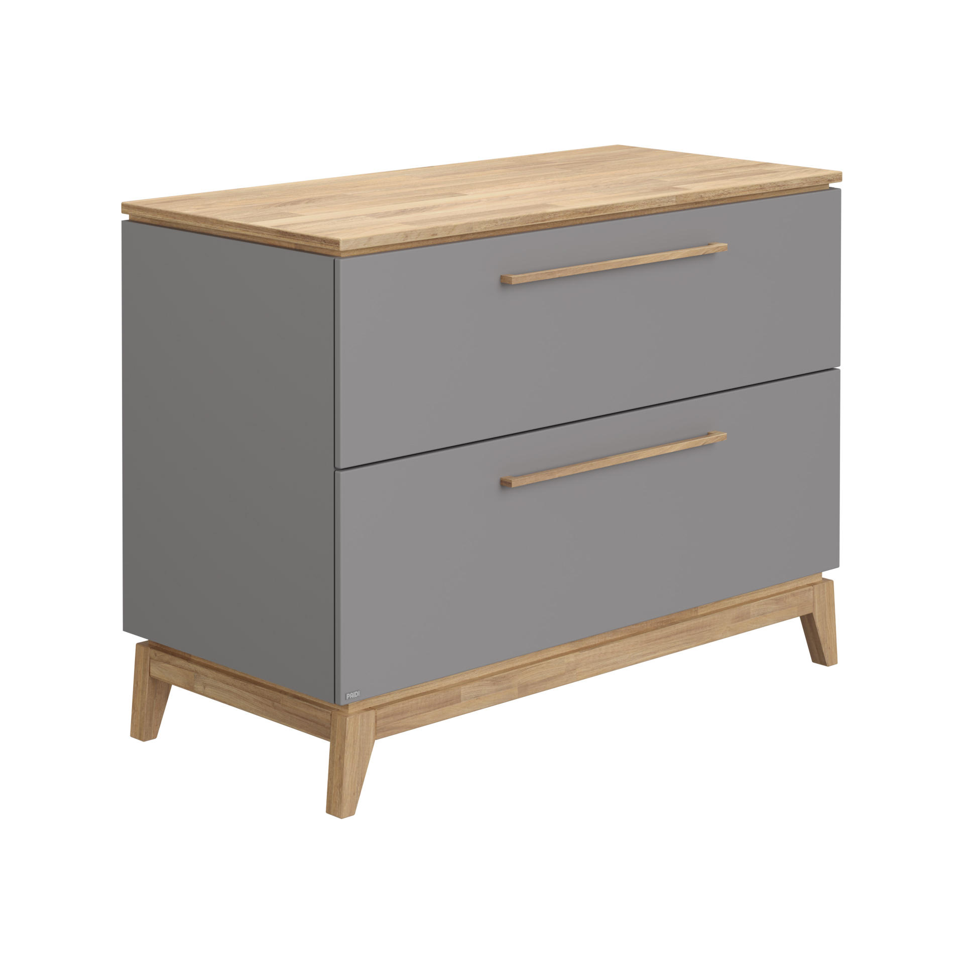 WICKELKOMMODE Sten Grau  - Eichefarben/Grau, Design, Holz/Holzwerkstoff (123,3/92,1/57,2cm) - Paidi