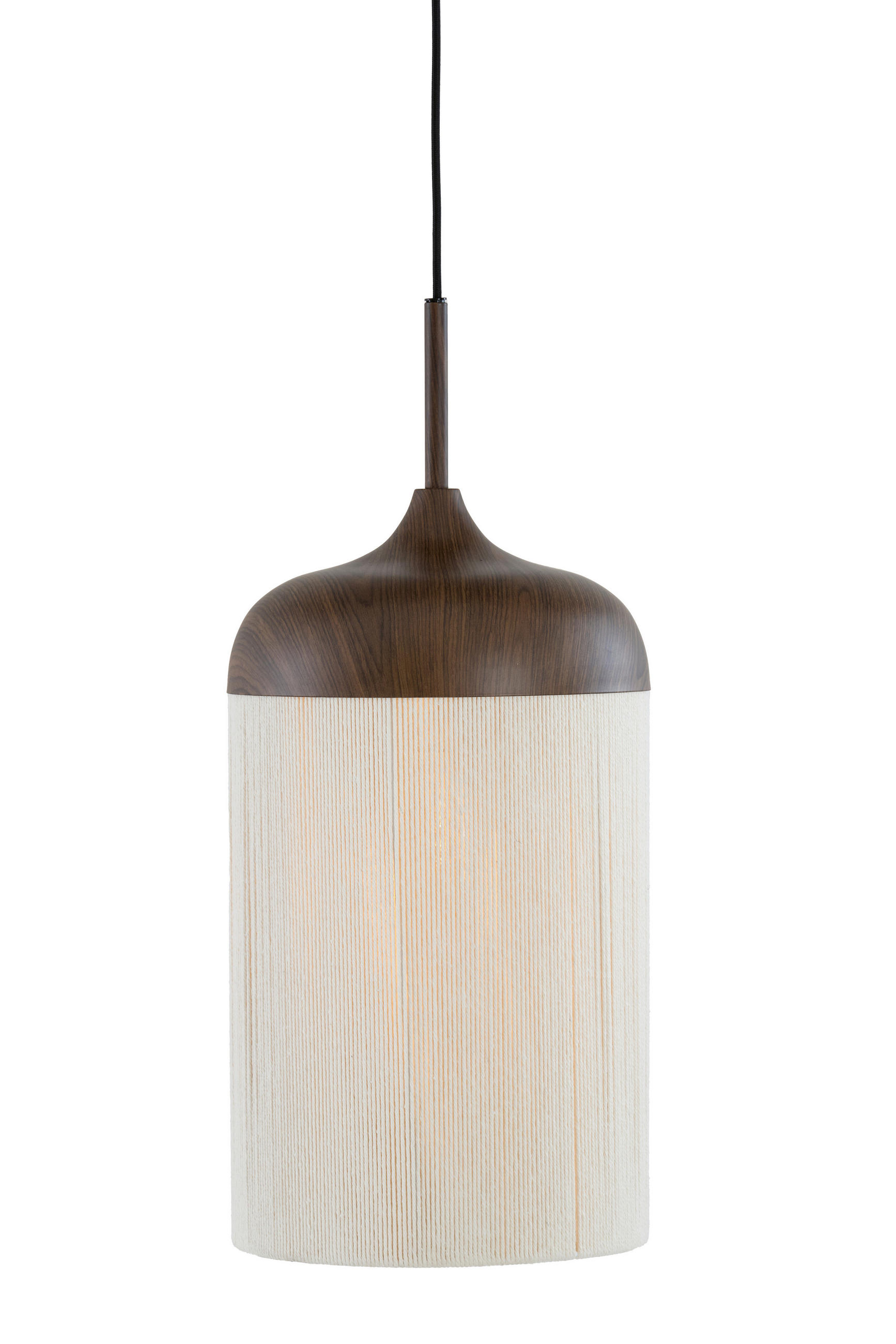 HÄNGELEUCHTE Dania 90/22/32 cm   - Braun, Design, Textil/Metall (90/22/32cm) - Light & Living