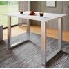 SCHREIBTISCH 140/50/76 cm  in Silberfarben, Weiß  - Silberfarben/Weiß, Design, Holzwerkstoff/Metall (140/50/76cm) - MID.YOU