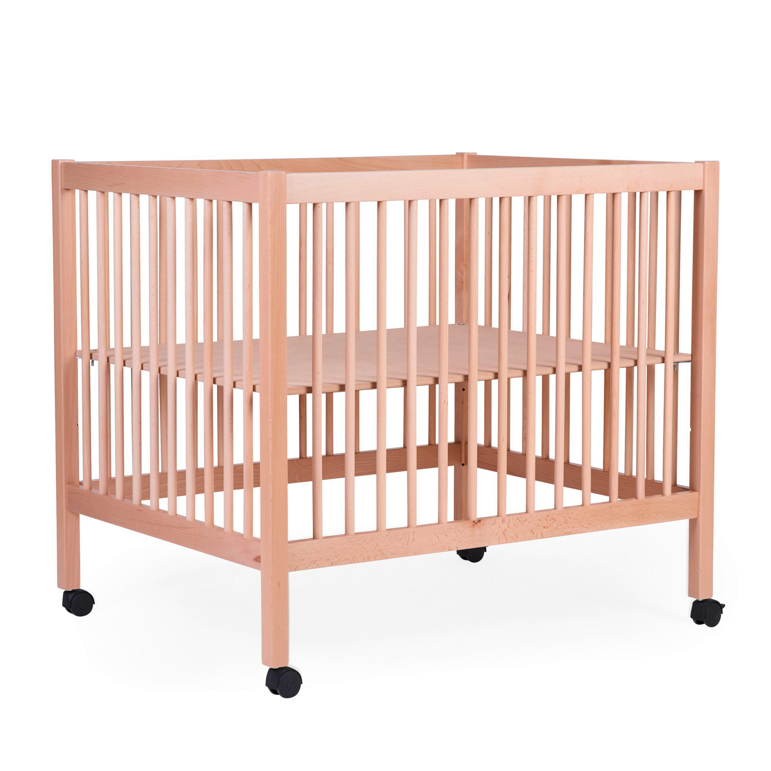 LAUFGITTER PA97NA Natur inkl. Rollen 98/78/82 cm  - Naturfarben, KONVENTIONELL, Holz/Kunststoff (98/78/82cm) - Childhome