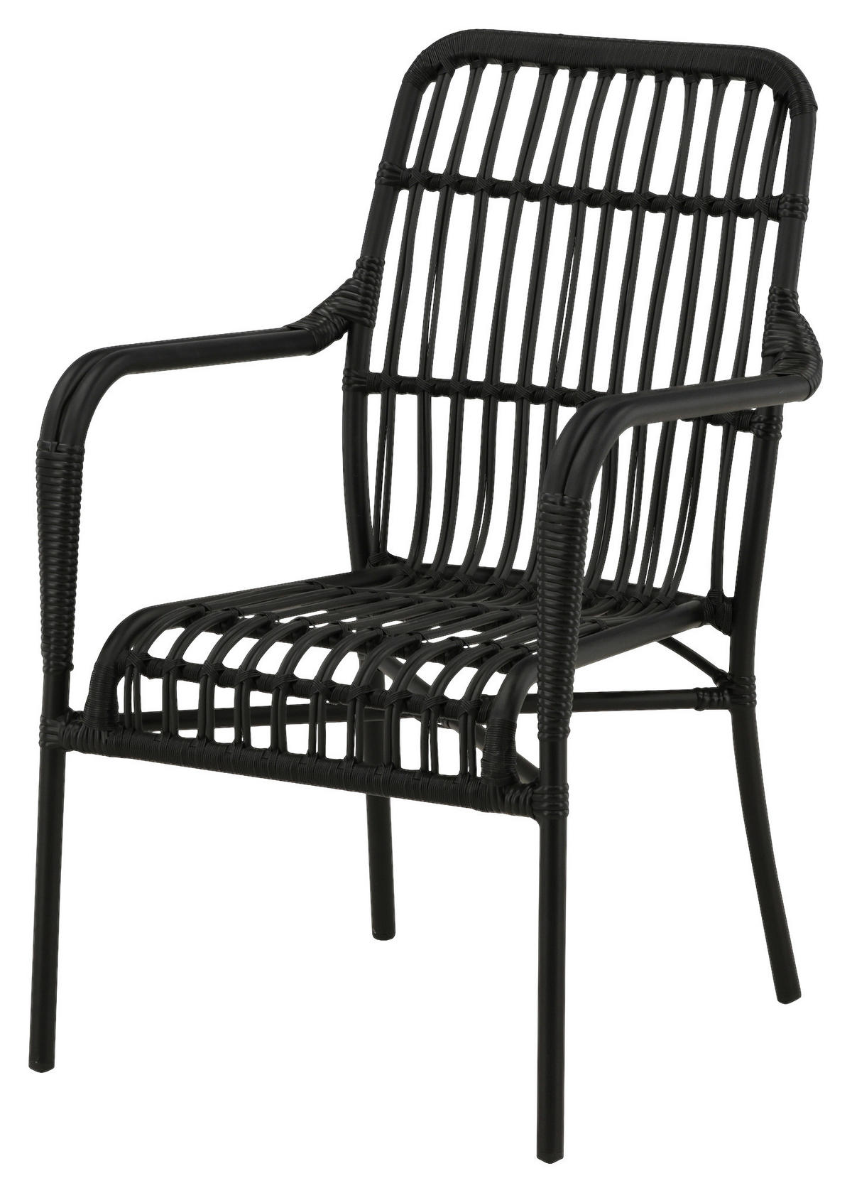 LOUNGEFÅTÖLJ  - svart, Klassisk, metall/plast (57/90/64cm) - Gardenson