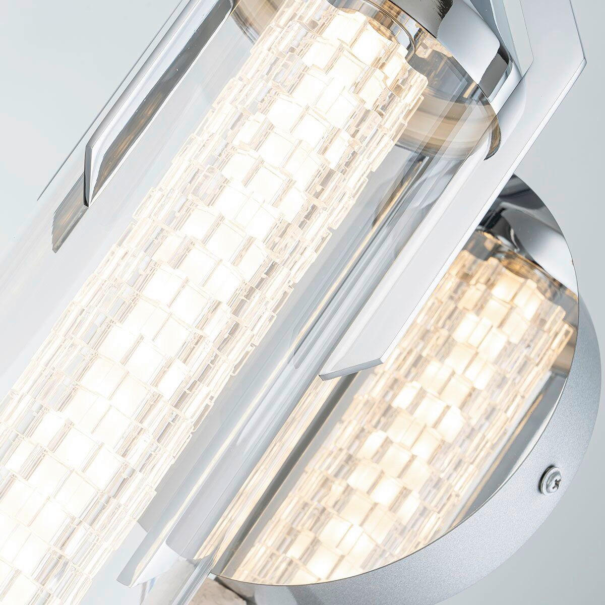 LED-WANDLEUCHTE 18/50,5/18 cm    - Chromfarben, Basics, Glas/Metall (18/50,5/18cm) - Elstead Lighting