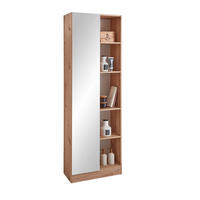 HOCHSCHRANK 60/195,5/33 cm  - Eiche Artisan, KONVENTIONELL, Glas/Holzwerkstoff (60/195,5/33cm) - Xora