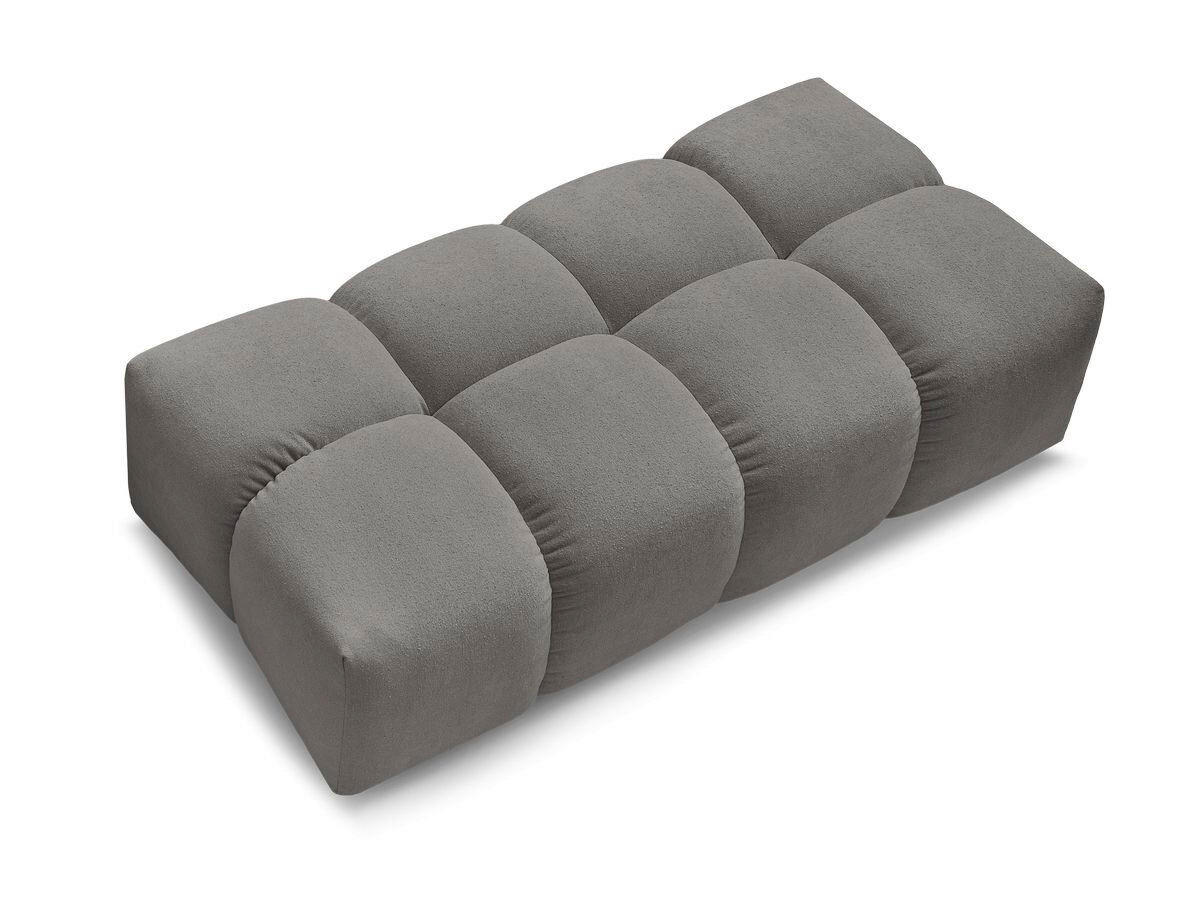 HOCKER EVEREST Struktur Dunkelgrau  - Dunkelgrau/Schwarz, MODERN, Kunststoff/Textil (140/70/40cm)