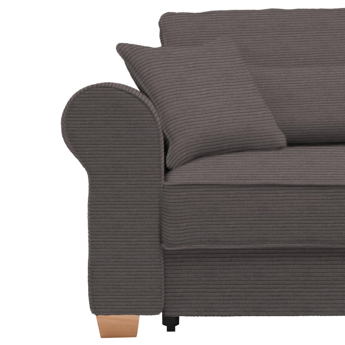 HÖRNSOFFA i mörkgrå  - mörkgrå, Modern, trämaterial/trä (255/185cm) - MID.YOU