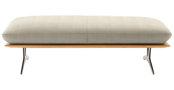 HOCKERBANK in Holz, Textil Beige - Beige/Schwarz, Design, Holz/Textil (150/43/60cm) - Dieter Knoll