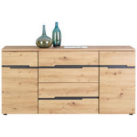 SIDEBOARD grafitfärgad, ek Artisan  165/82/44 cm  - grafitfärgad/svart, Trend, trämaterial/plast (165/82/44cm) - Carryhome