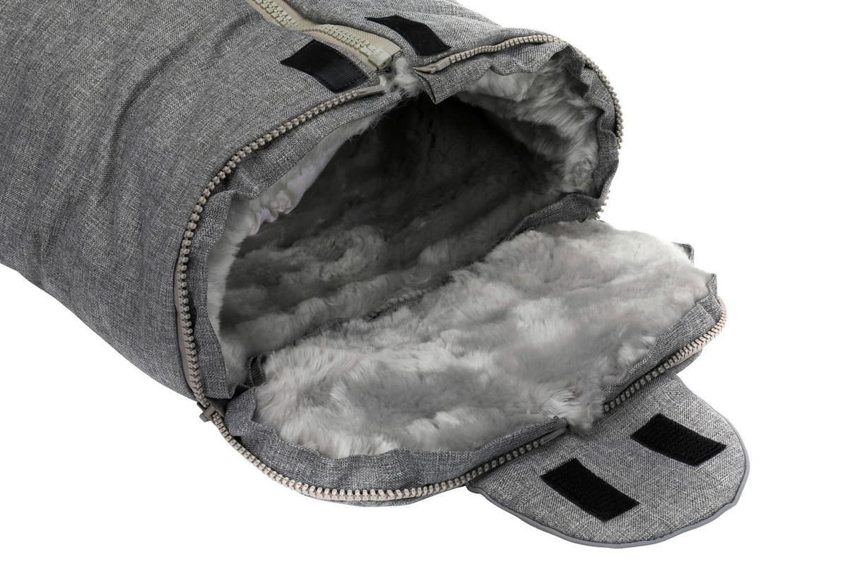 BABYSCHALEN-FUßSACK  - Grau, Basics, Kunststoff/Fell (45/80cm) - Jimmylee