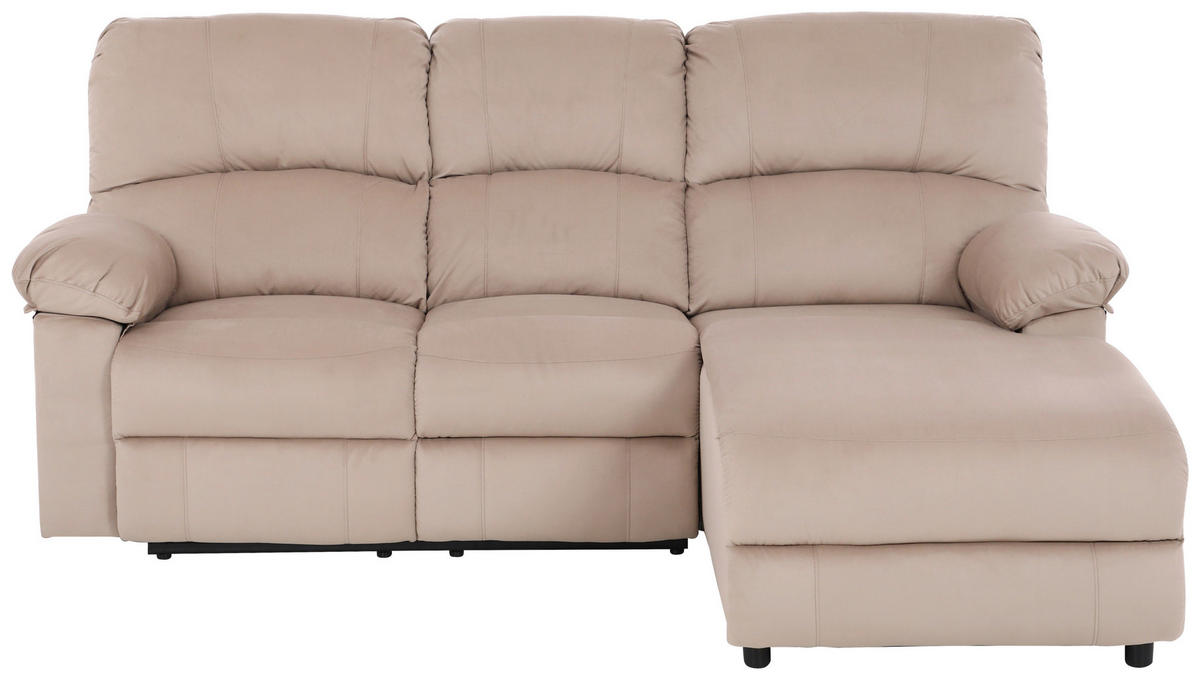 ECKSOFA Beige Webstoff  - Beige/Schwarz, Basics, Kunststoff/Textil (216/159cm) - P & B