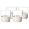 GLÄSERSET Manufacture Rock blanc  4-teilig  - Klar/Weiß, KONVENTIONELL, Glas (250ml) - Villeroy & Boch
