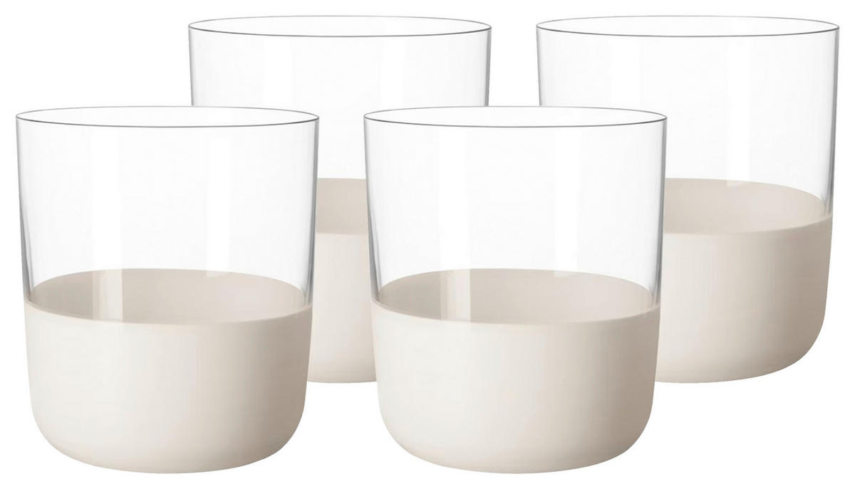 SET ČAŠA  4-dijelni   Manufacture Rock blanc  - bijela/prozirno, Konvencionalno, staklo (250ml) - Villeroy & Boch