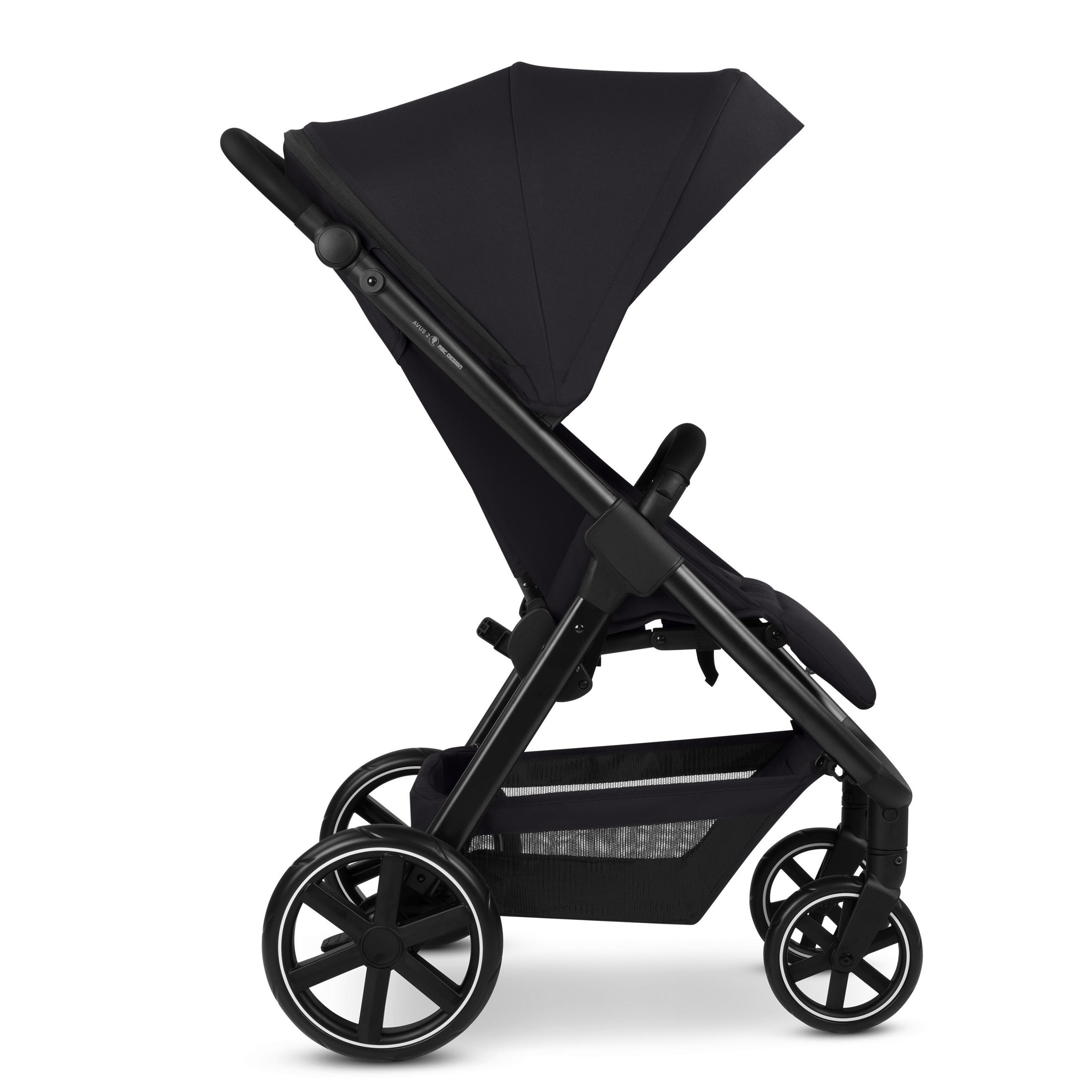 Thumbnail - ABC Design Buggy Avus 2, Schwarz, Textil, 54x111x80 cm, EN 1888, Feststellbremse, Fußstütze abklappbar, Federung, kugelg...