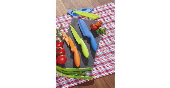 MESSERSET 3-teilig - Blau/Hellgrün, Basics, Kunststoff (28,5cm) - Boxxx