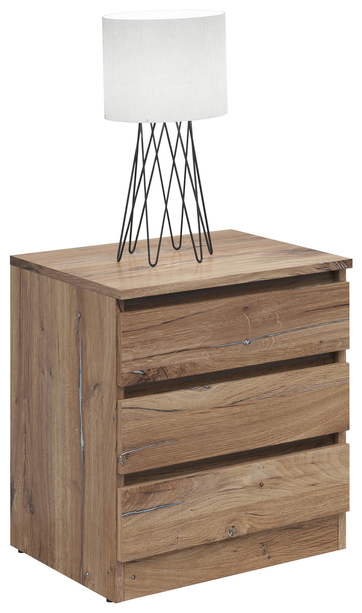NACHTSCHRANK 45/52/42 cm  - Eiche dunkel/Eichefarben, KONVENTIONELL, Holzwerkstoff (45/52/42cm)