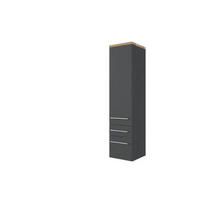MIDISCHRANK 30/130/35 cm  - Alufarben/Grau, KONVENTIONELL, Holzwerkstoff/Metall (30/130/35cm) - Xora